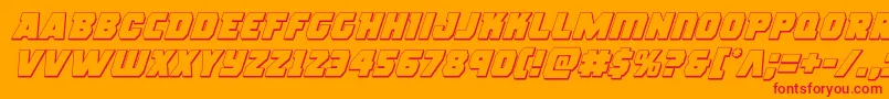 roguehero3dital Font – Red Fonts on Orange Background