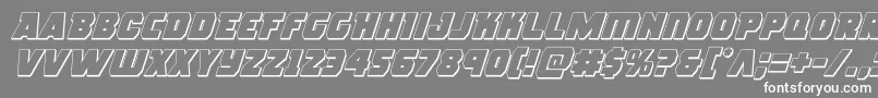 roguehero3dital Font – White Fonts on Gray Background