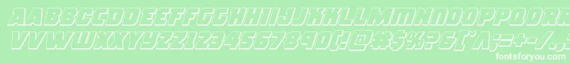 roguehero3dital Font – White Fonts on Green Background