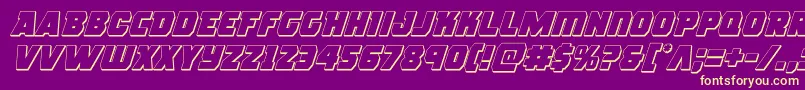 roguehero3dital Font – Yellow Fonts on Purple Background