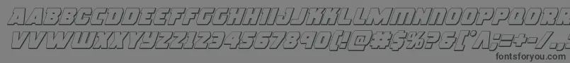 Шрифт roguehero3dital – чёрные шрифты на сером фоне