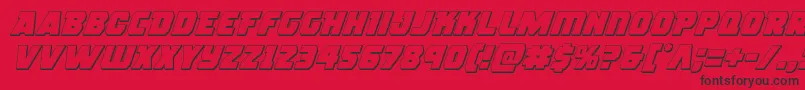 roguehero3dital Font – Black Fonts on Red Background