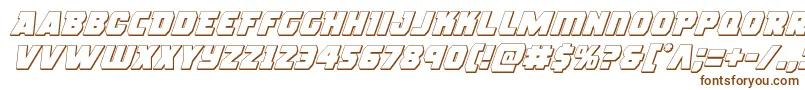 Шрифт roguehero3dital – коричневые шрифты на белом фоне