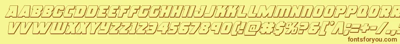 roguehero3dital Font – Brown Fonts on Yellow Background