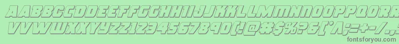 roguehero3dital Font – Gray Fonts on Green Background