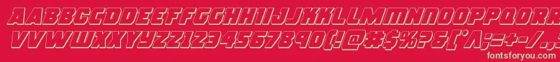 roguehero3dital Font – Green Fonts on Red Background