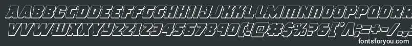 Шрифт roguehero3dital – белые шрифты на чёрном фоне