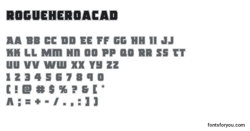 Schriftart Rogueheroacad (138996) – Alphabet, Zahlen, spezielle Symbole