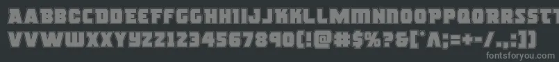 rogueheroacad-Schriftart – Graue Schriften auf schwarzem Hintergrund