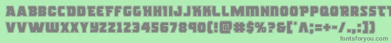 rogueheroacad Font – Gray Fonts on Green Background