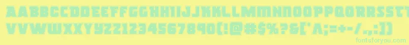 Więcej informacji o czcionce rogueheroacad Czcionka rogueheroacad – zielone czcionki na żółtym tle