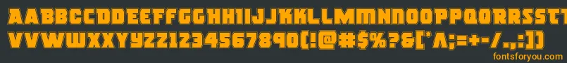 rogueheroacad Font – Orange Fonts on Black Background