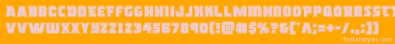 rogueheroacad Font – Pink Fonts on Orange Background