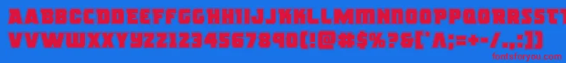 rogueheroacad Font – Red Fonts on Blue Background
