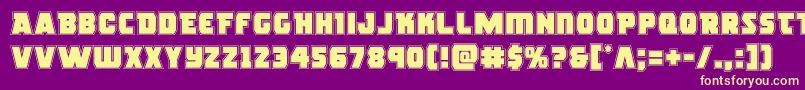 rogueheroacad Font – Yellow Fonts on Purple Background