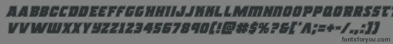 rogueheroacadital-Schriftart – Schwarze Schriften auf grauem Hintergrund