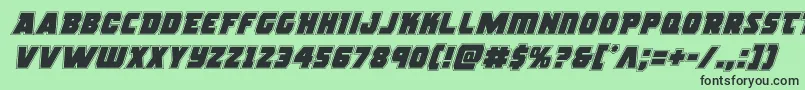 rogueheroacadital Font – Black Fonts on Green Background