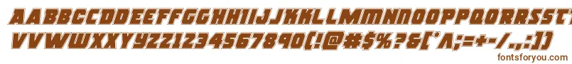 Шрифт rogueheroacadital – коричневые шрифты на белом фоне