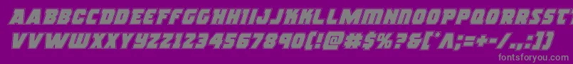rogueheroacadital Font – Gray Fonts on Purple Background