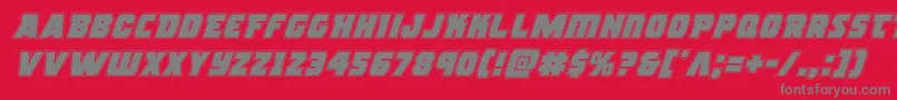 Шрифт rogueheroacadital – серые шрифты на красном фоне