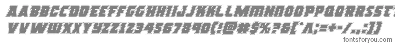 rogueheroacadital-fontti – harmaat kirjasimet valkoisella taustalla