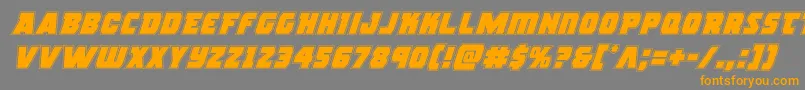 rogueheroacadital Font – Orange Fonts on Gray Background