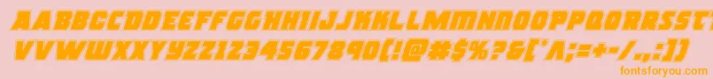 rogueheroacadital Font – Orange Fonts on Pink Background