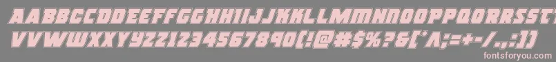 rogueheroacadital Font – Pink Fonts on Gray Background