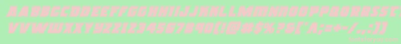 rogueheroacadital Font – Pink Fonts on Green Background