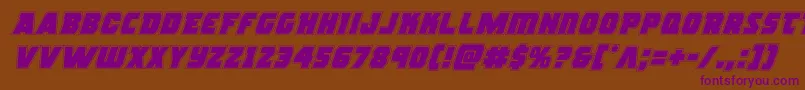 rogueheroacadital Font – Purple Fonts on Brown Background