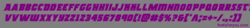 rogueheroacadital Font – Purple Fonts on Gray Background