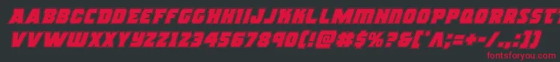 rogueheroacadital Font – Red Fonts on Black Background