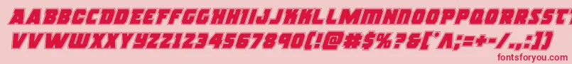 rogueheroacadital Font – Red Fonts on Pink Background