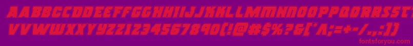 rogueheroacadital Font – Red Fonts on Purple Background