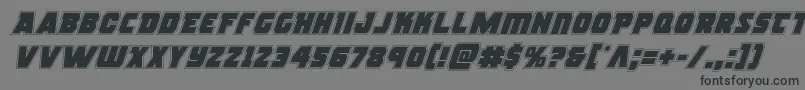 rogueheroacadital Font – Black Fonts on Gray Background