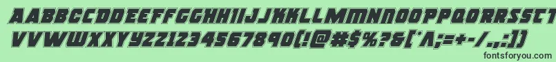 rogueheroacadital Font – Black Fonts on Green Background