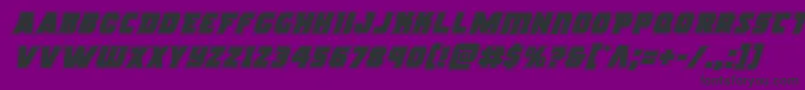 rogueheroacadital Font – Black Fonts on Purple Background