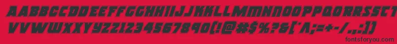 rogueheroacadital Font – Black Fonts on Red Background
