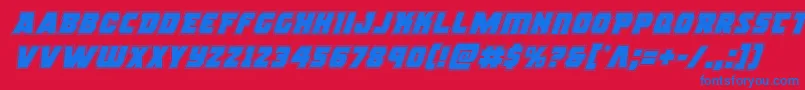 Шрифт rogueheroacadital – синие шрифты на красном фоне