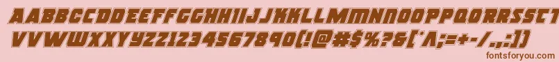 rogueheroacadital Font – Brown Fonts on Pink Background