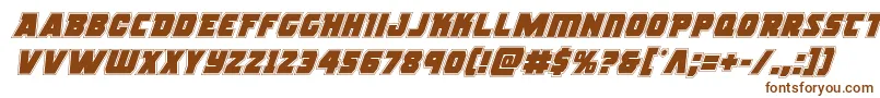 rogueheroacadital Font – Brown Fonts on White Background