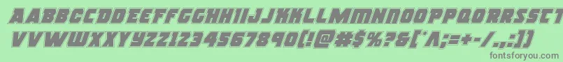 rogueheroacadital Font – Gray Fonts on Green Background