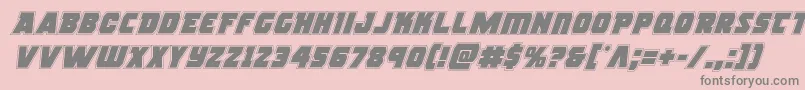 rogueheroacadital Font – Gray Fonts on Pink Background