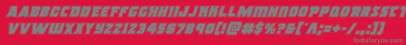 rogueheroacadital Font – Gray Fonts on Red Background