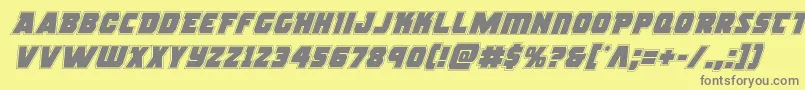 rogueheroacadital Font – Gray Fonts on Yellow Background