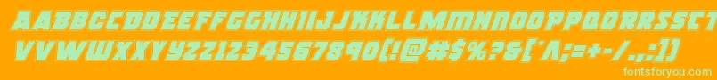 rogueheroacadital Font – Green Fonts on Orange Background