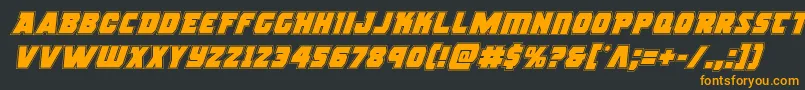 rogueheroacadital Font – Orange Fonts on Black Background