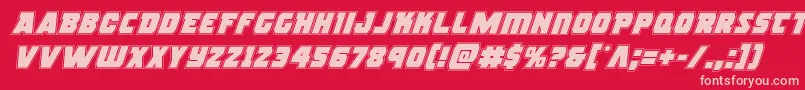 rogueheroacadital Font – Pink Fonts on Red Background
