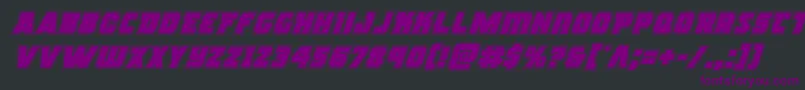 rogueheroacadital Font – Purple Fonts on Black Background