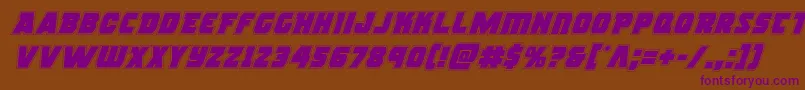 rogueheroacadital Font – Purple Fonts on Brown Background